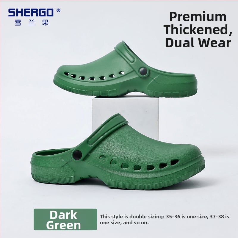 Pantofi chirurgicali unisex cu partea superioară EVA, talpă EVA, căptușeală din piele, toc în formă de pană, grosime talpă 3–5 cm