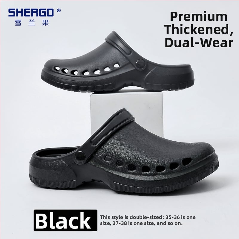 Pantofi chirurgicali unisex cu partea superioară EVA, talpă EVA, căptușeală din piele, toc în formă de pană, grosime talpă 3–5 cm