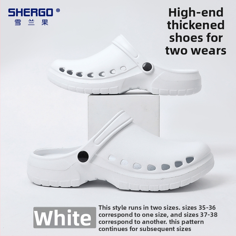 Pantofi chirurgicali unisex cu partea superioară EVA, talpă EVA, căptușeală din piele, toc în formă de pană, grosime talpă 3–5 cm