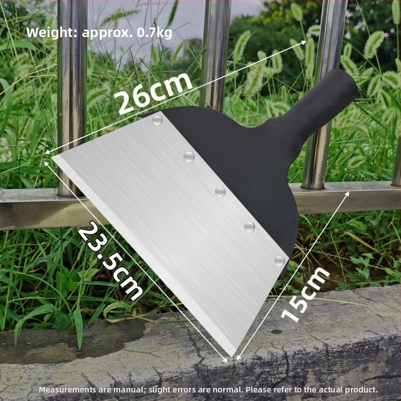 Многофункционална градинска лопата за сняг и плевели, карбонова стомана, дървена дръжка от евкалипт, тежка глава за почистване