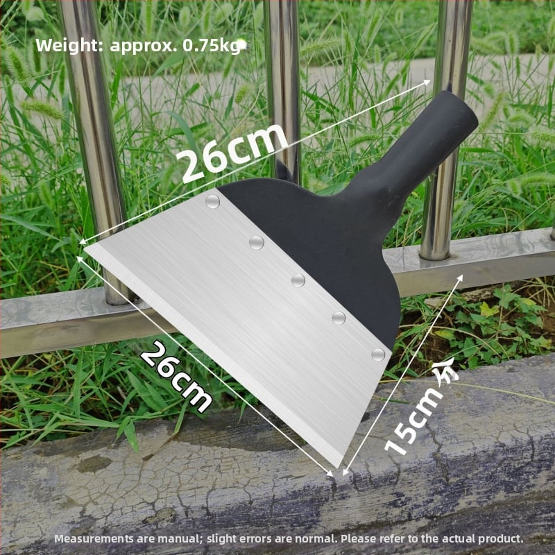 Многофункционална градинска лопата за сняг и плевели, карбонова стомана, дървена дръжка от евкалипт, тежка глава за почистване