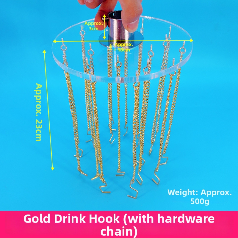 PVC akasztó kiegészítő italos fogó géphez, 18×23 cm, 20 akasztó, interfész