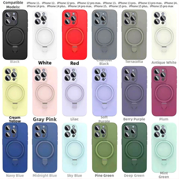 Husă de telefon pentru iPhone 14 Pro Max cu suport magnetic, silicon lichid, rezistentă la cădere, antiamprente