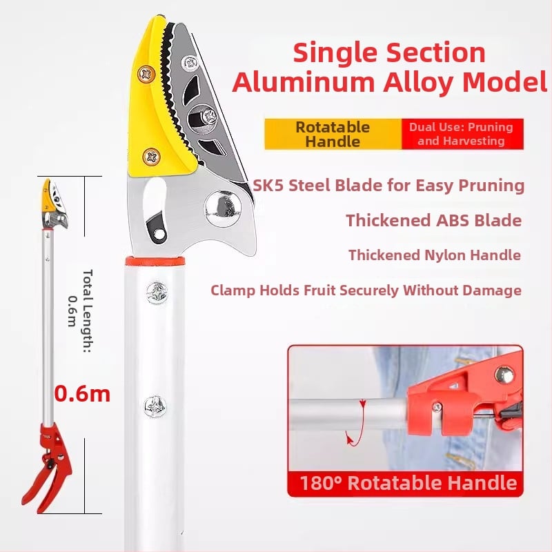 Телескопични ножици за плодове с удължен обхват за високи клони; MYTEC; подходящи за lychee, loquat и longan