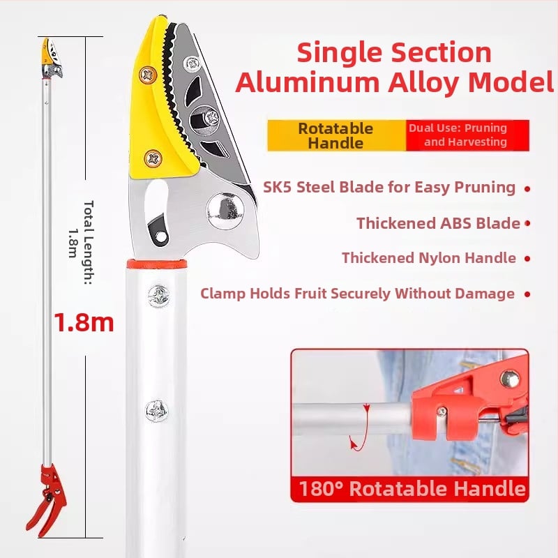 Телескопични ножици за плодове с удължен обхват за високи клони; MYTEC; подходящи за lychee, loquat и longan