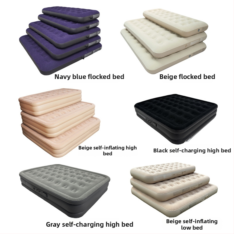 Sisseehitatud elektripumbaga täispuhutav voodi, 3-kihiline konstruktsioon, flokking pind, kandevõime 300 kg