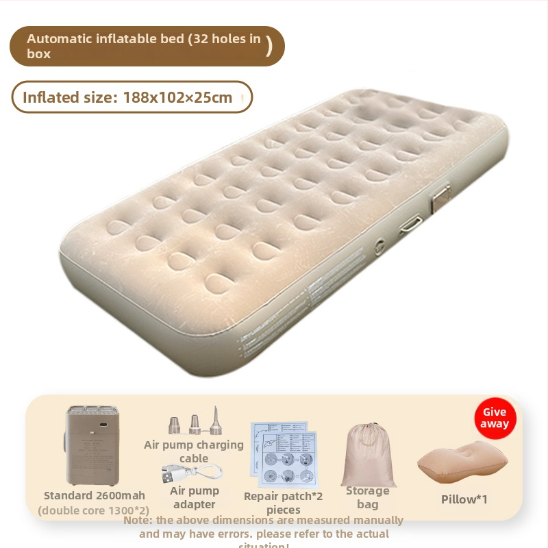 Sisseehitatud elektripumbaga täispuhutav voodi, 3-kihiline konstruktsioon, flokking pind, kandevõime 300 kg