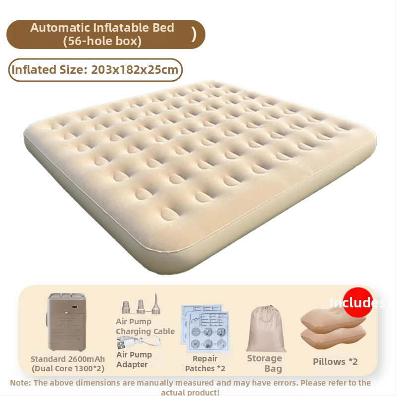 Sisseehitatud elektripumbaga täispuhutav voodi, 3-kihiline konstruktsioon, flokking pind, kandevõime 300 kg