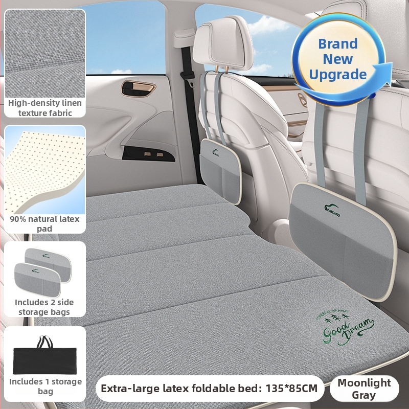 Latexové auto cestovné lôžko – multifunkčný skladací matrac na zadné sedadlo; Materiál: 38231866503; Funkcia: Spanie; Nosnosť: 150 kg; Hmotnosť: 5115; Nie je potrebné nafúkať.