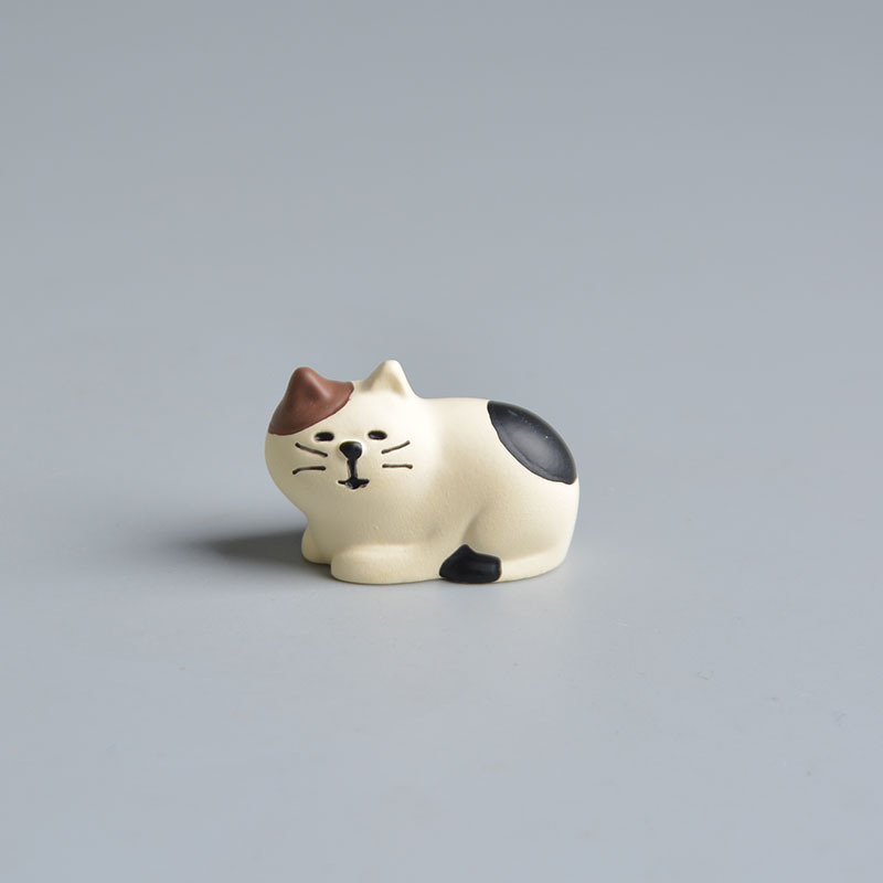 Lampă de birou cu pisică, în stil desen animat, din rășină sintetică, mini peisaj bonsai