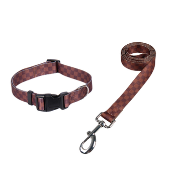 Poliészter kutya nyakörv és póráz készlet — nyakörv + póráz, 100 darabos dobozban