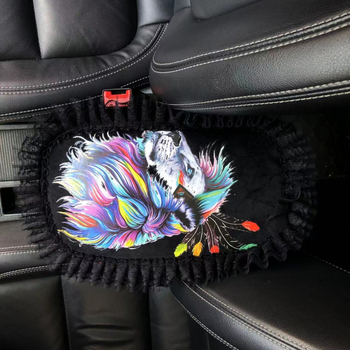 Covoraș pentru cotiera centrală a mașinii, design desen animat - poliester, brand Vika, potrivit pentru compartimentul de cotieră acoperit, personalizabil, origine Zhejiang