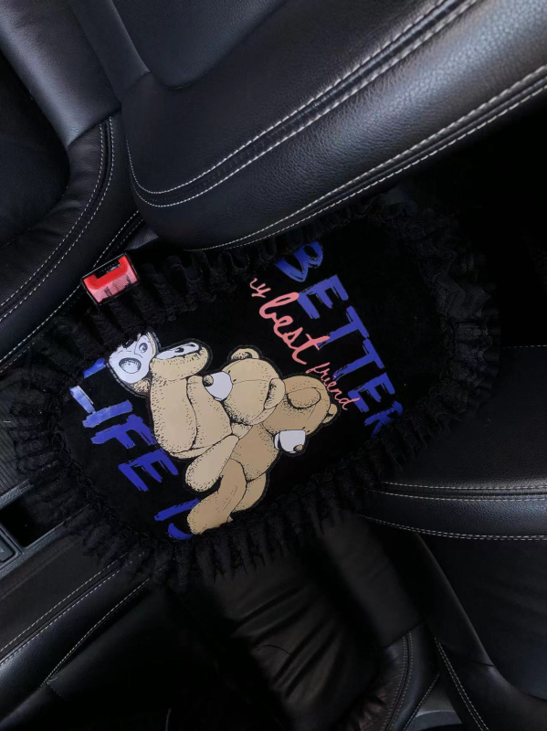 Covoraș pentru cotiera centrală a mașinii, design desen animat - poliester, brand Vika, potrivit pentru compartimentul de cotieră acoperit, personalizabil, origine Zhejiang