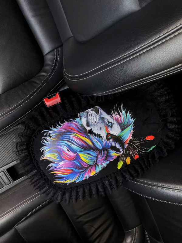 Covoraș pentru cotiera centrală a mașinii, design desen animat - poliester, brand Vika, potrivit pentru compartimentul de cotieră acoperit, personalizabil, origine Zhejiang