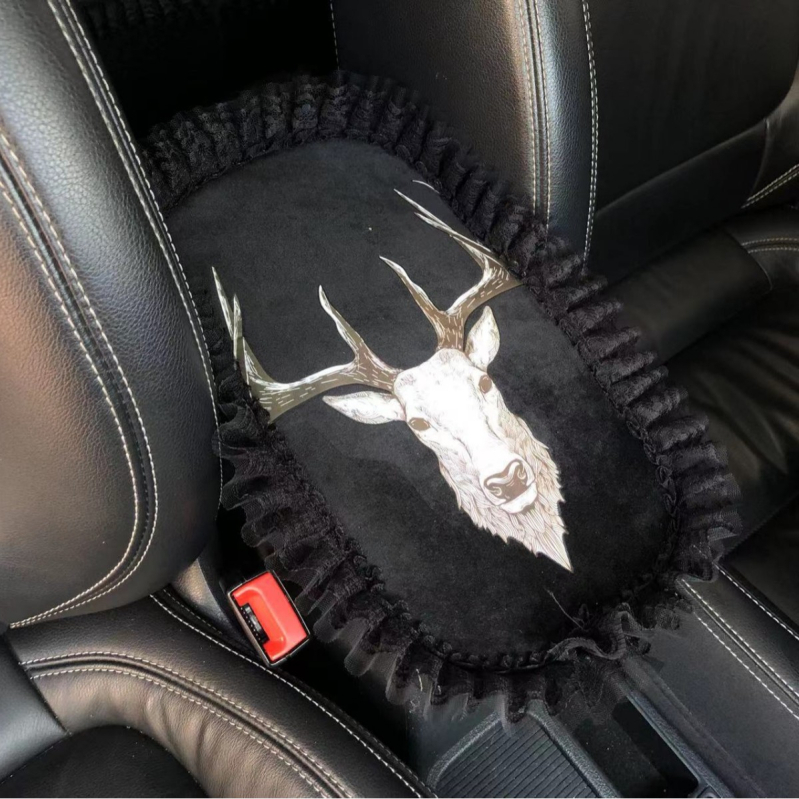 Covoraș pentru cotiera centrală a mașinii, design desen animat - poliester, brand Vika, potrivit pentru compartimentul de cotieră acoperit, personalizabil, origine Zhejiang