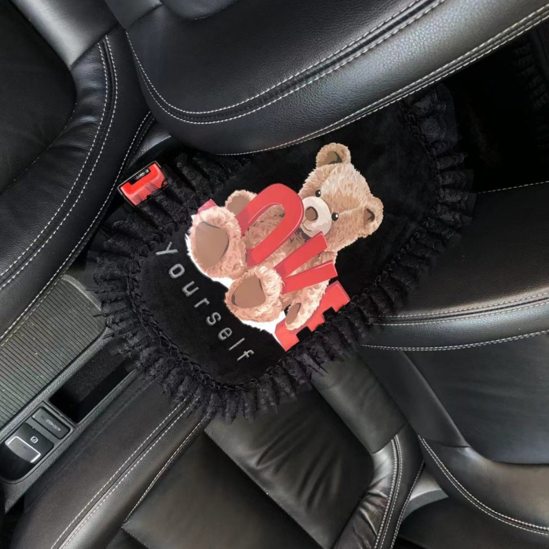 Covoraș pentru cotiera centrală a mașinii, design desen animat - poliester, brand Vika, potrivit pentru compartimentul de cotieră acoperit, personalizabil, origine Zhejiang