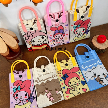 Teksturēta rokas soma ar sirds formas telefonu maciņu — svaigs un salds stils, materiāls poliesteris, vertikāla kvadrāta forma, aizvērums ar atslēgu, iekšējā kabatiņa telefona glabāšanai