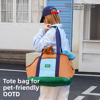 ZEZE Geantă pentru animale de companie – textură moale, model monocrom, capacitate 15000