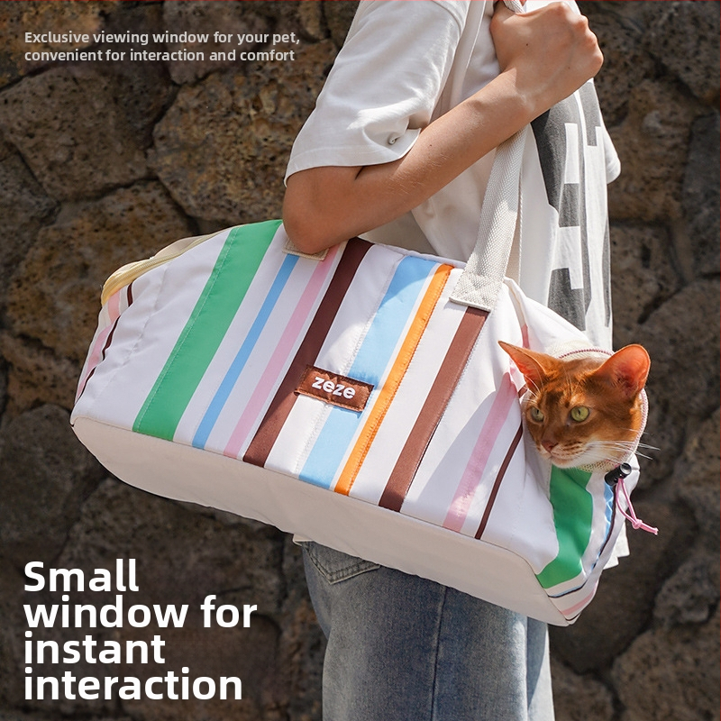 ZEZE Mājdzīvnieku soma pāri plecam – maiga, vienkrāsains raksts, ietilpība 15000