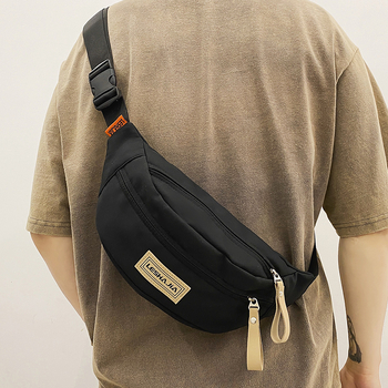 Vyrų crossbody krepšys – gatvės stilius, Oxford audinys, raidžių raštas, pamušalas poliesteris