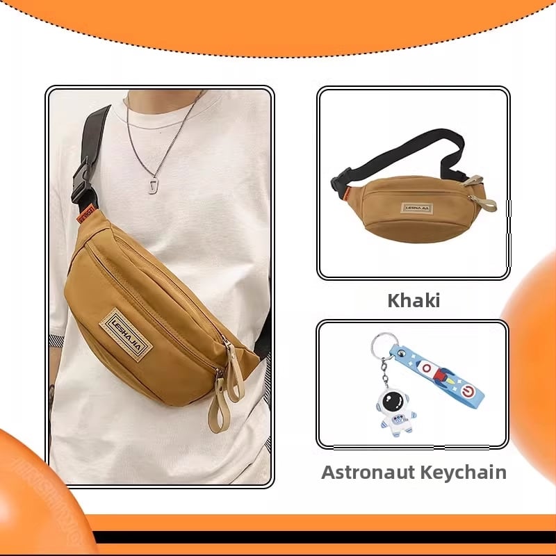 Vyrų crossbody krepšys – gatvės stilius, Oxford audinys, raidžių raštas, pamušalas poliesteris