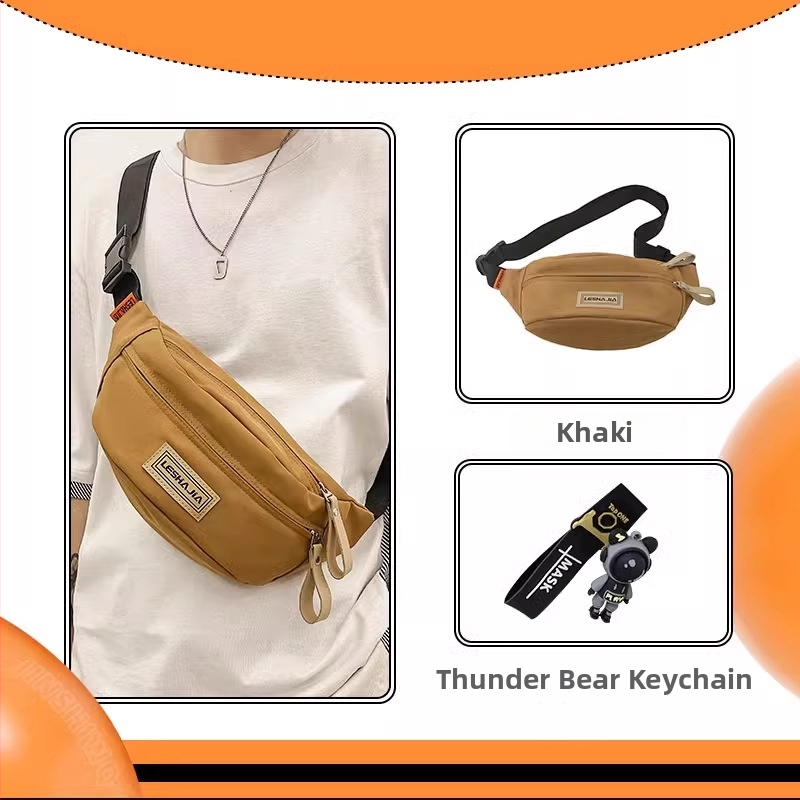 Vyrų crossbody krepšys – gatvės stilius, Oxford audinys, raidžių raštas, pamušalas poliesteris