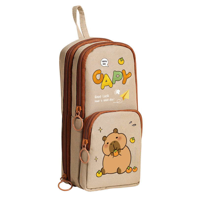 Kapibala несесер за моливи, голям капацитет, устойчив на петна, Oxford материал, за ученици от началното училище, с възможност за персонализиране