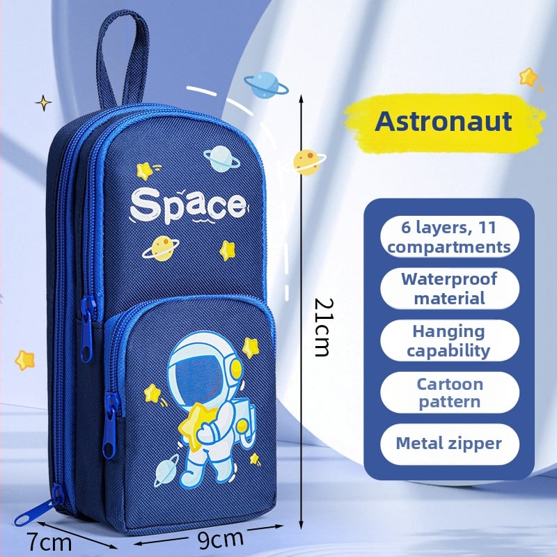 Kapibala несесер за моливи, голям капацитет, устойчив на петна, Oxford материал, за ученици от началното училище, с възможност за персонализиране