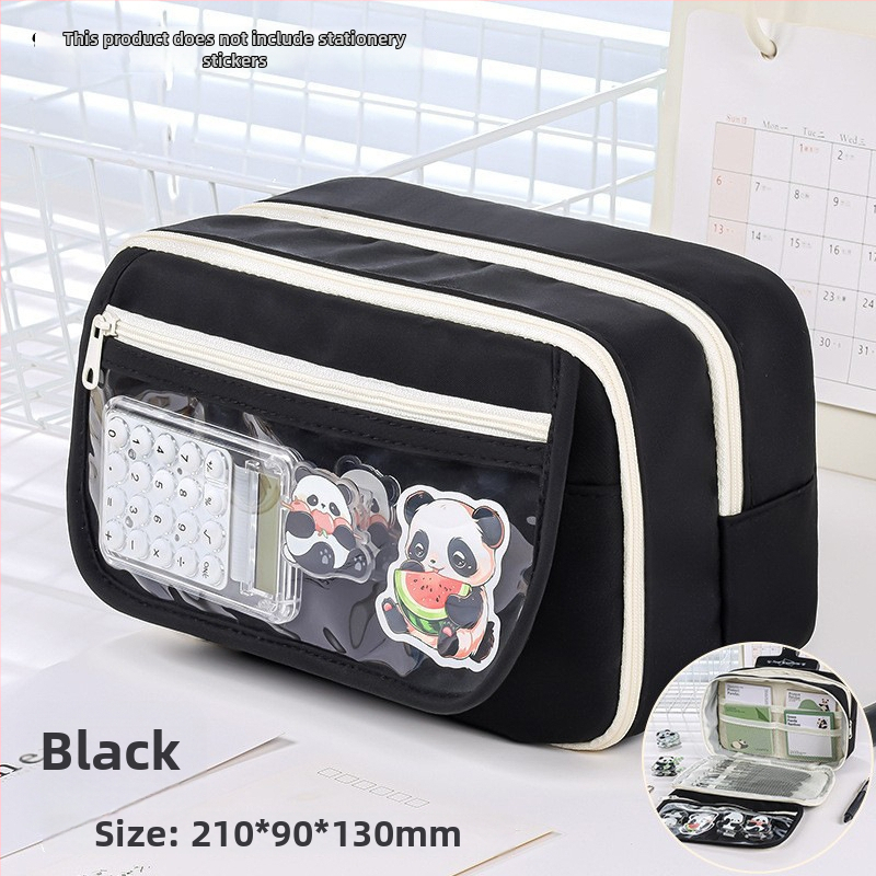 Kapibala несесер за моливи, голям капацитет, устойчив на петна, Oxford материал, за ученици от началното училище, с възможност за персонализиране