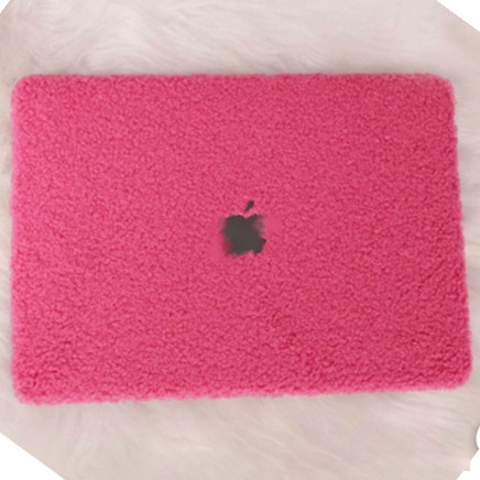 Kakute plüüs-kaitsekott MacBook Pro ja Air jaoks – plastikust välimine külg, plüüsvooder