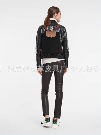 Rucsac damă din nylon impermeabil, stil urban simplu, buzunare interne pentru telefon, buletin și laptop; închidere cu fermoar.