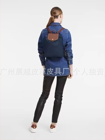 Rucsac damă din nylon impermeabil, stil urban simplu, buzunare interne pentru telefon, buletin și laptop; închidere cu fermoar.