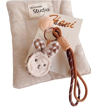 Ключодържател с мече, корейски стил, смесени материали, Lemon peach