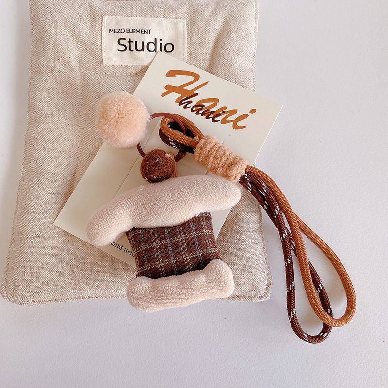 Ключодържател с мече, корейски стил, смесени материали, Lemon peach