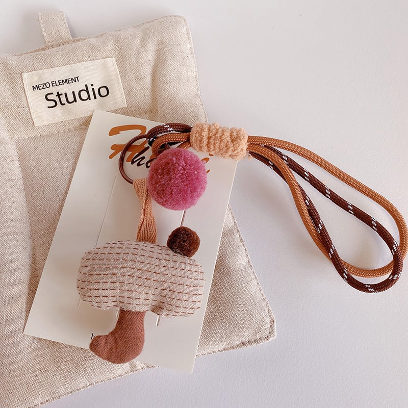 Ключодържател с мече, корейски стил, смесени материали, Lemon peach