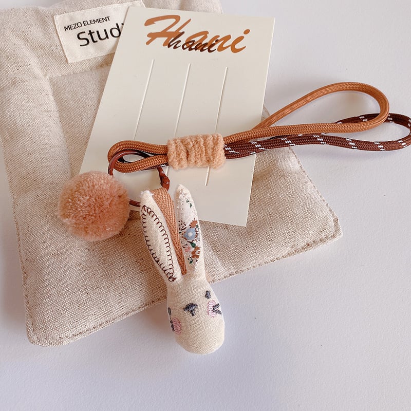 Ключодържател с мече, корейски стил, смесени материали, Lemon peach