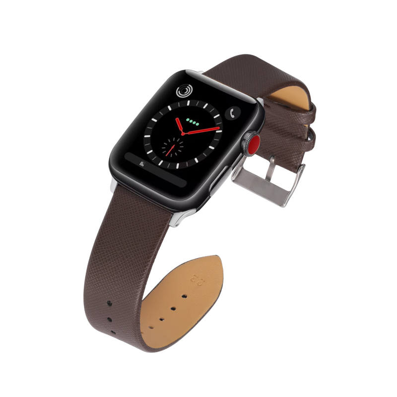 Remienok Apple Watch Gen 1-8/SE/Ultra, Saffiano textúra, PU materiál, nastaviteľná ihlová pracka, módny štýl