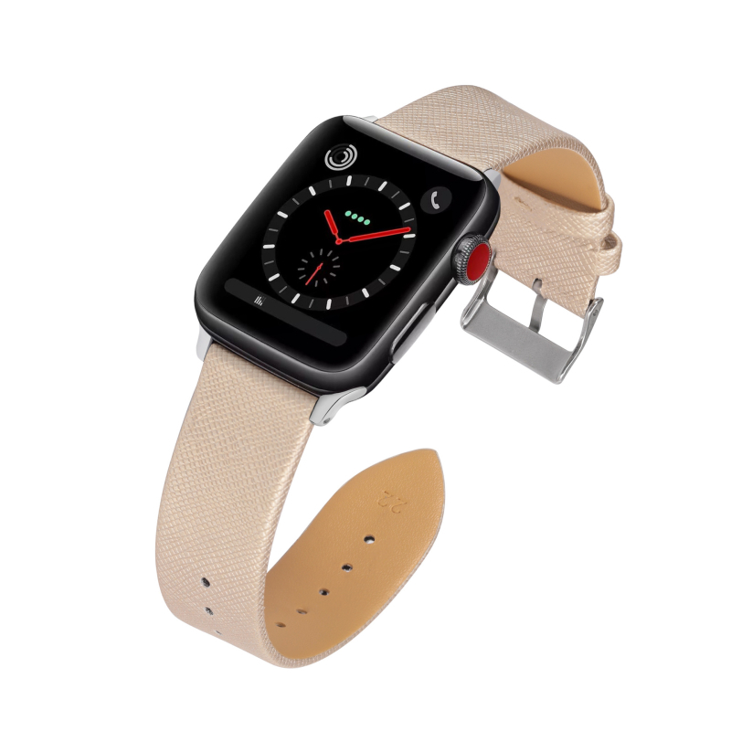 Remienok Apple Watch Gen 1-8/SE/Ultra, Saffiano textúra, PU materiál, nastaviteľná ihlová pracka, módny štýl