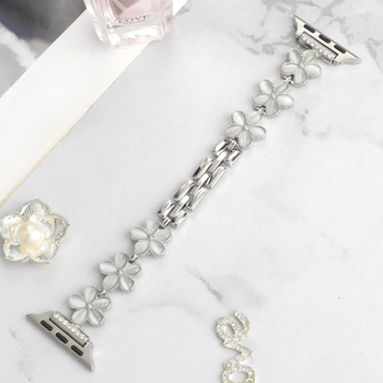 Apple Watch метална верижна каишка за часовник с дизайн на петлистна детелина (Марка: Bai Cheng; Материал: метал; Стил: моден)