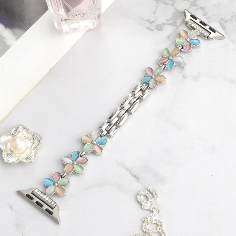 Apple Watch метална верижна каишка за часовник с дизайн на петлистна детелина (Марка: Bai Cheng; Материал: метал; Стил: моден)