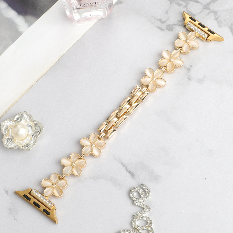 Apple Watch метална верижна каишка за часовник с дизайн на петлистна детелина (Марка: Bai Cheng; Материал: метал; Стил: моден)