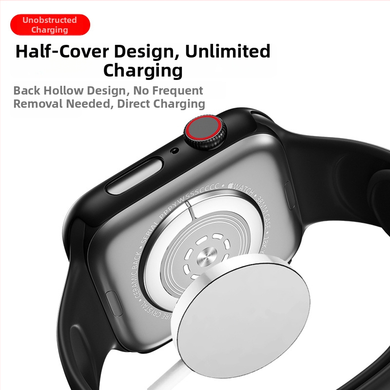 Karastatud klaasist ekraanikaitse Apple Watchile koos integreeritud kaitsekotiga – 3/4 täielik katvus, kaubamärk Billy