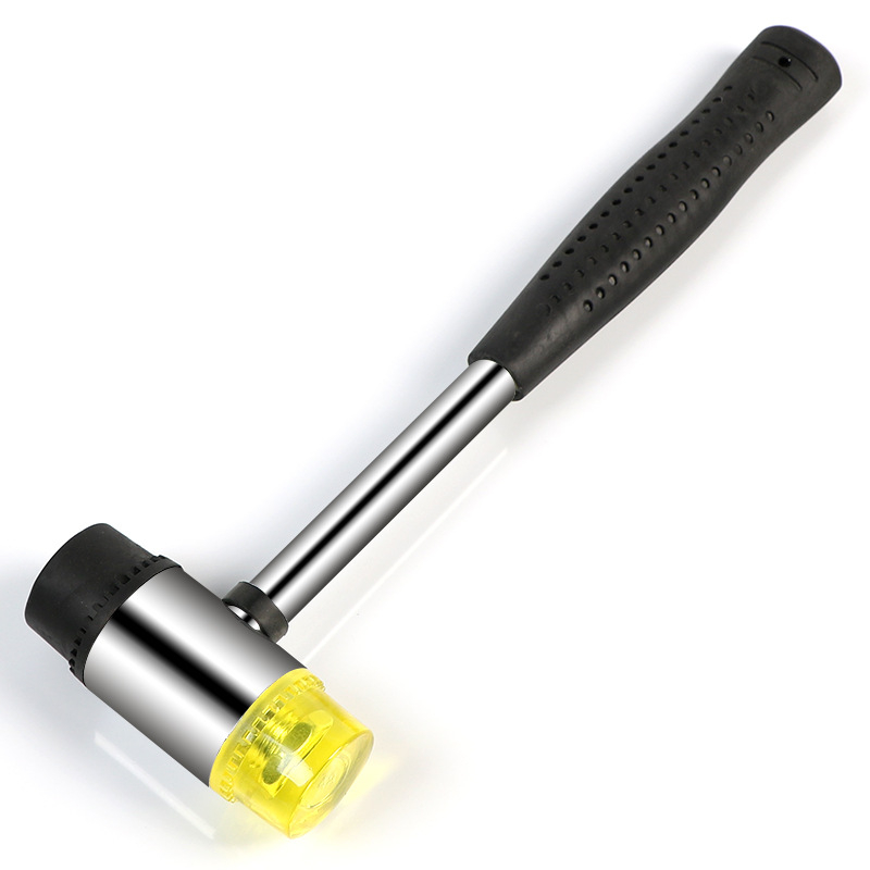 Монтажен чук с гумена глава и сваляща се двойна глава, стоманена дръжка (Марка: Golden eagle; Материал на главата: гума; Материал на дръжката: стомана; Нетно тегло: 1 кг; Спецификация: 25303540)