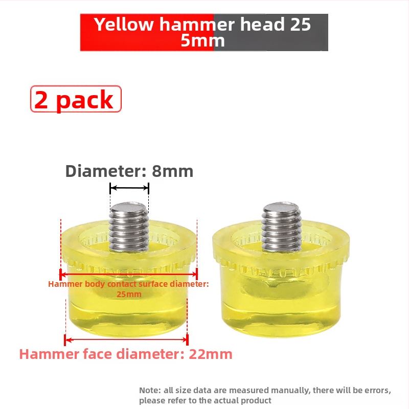 Монтажен чук с гумена глава и сваляща се двойна глава, стоманена дръжка (Марка: Golden eagle; Материал на главата: гума; Материал на дръжката: стомана; Нетно тегло: 1 кг; Спецификация: 25303540)