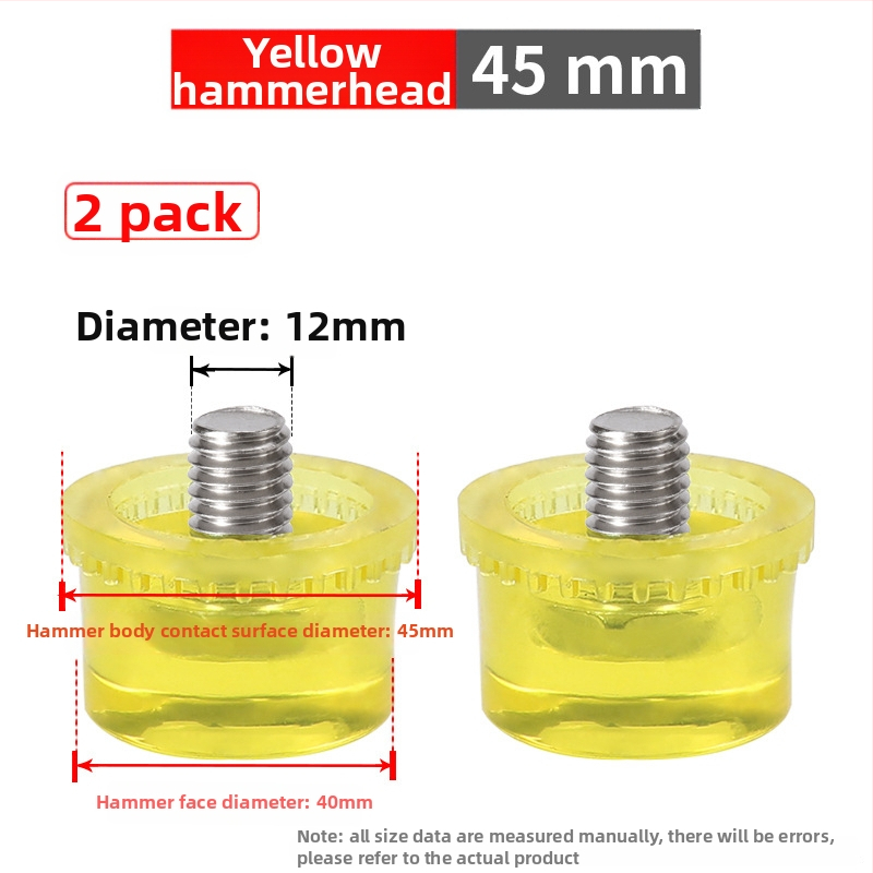 Монтажен чук с гумена глава и сваляща се двойна глава, стоманена дръжка (Марка: Golden eagle; Материал на главата: гума; Материал на дръжката: стомана; Нетно тегло: 1 кг; Спецификация: 25303540)