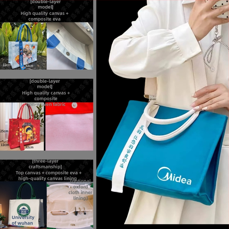 Geantă din pânză tridimensională cu model și logo personalizat, curea crossbody; imprimare: digitală, serigrafie, transfer termic, sublimare