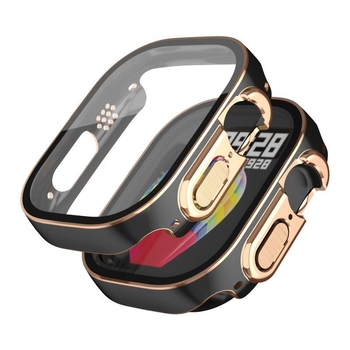 Three Thousand Episodes PC apsauginė dėžutė Apple iWatch Ultra su elektroplate graviruotu dizainu ir grūdinto stiklo ekrano apsauga