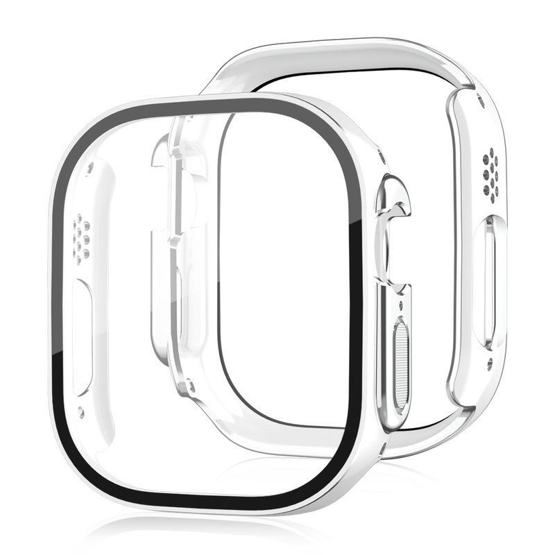 Three Thousand Episodes PC apsauginė dėžutė Apple iWatch Ultra su elektroplate graviruotu dizainu ir grūdinto stiklo ekrano apsauga