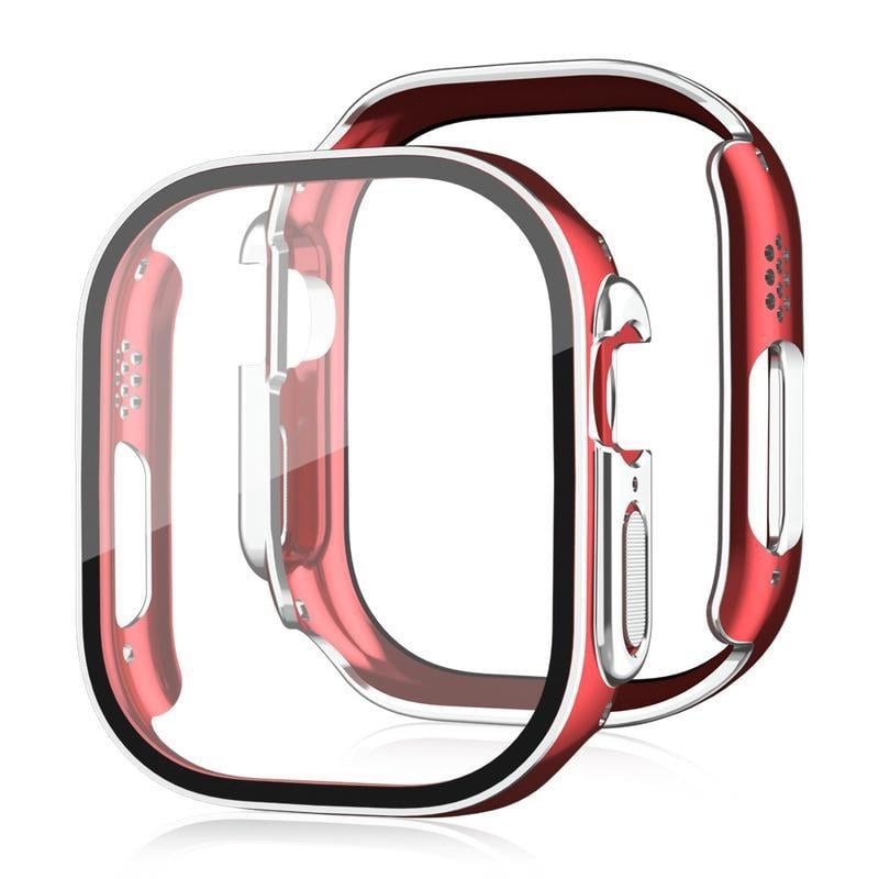 Three Thousand Episodes PC apsauginė dėžutė Apple iWatch Ultra su elektroplate graviruotu dizainu ir grūdinto stiklo ekrano apsauga