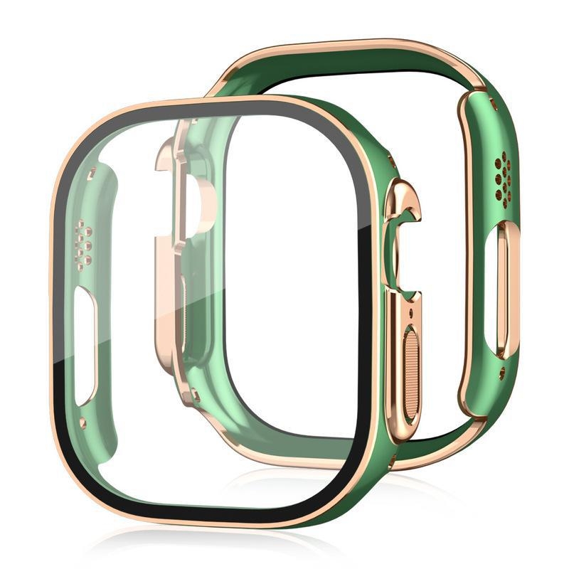 Three Thousand Episodes PC apsauginė dėžutė Apple iWatch Ultra su elektroplate graviruotu dizainu ir grūdinto stiklo ekrano apsauga